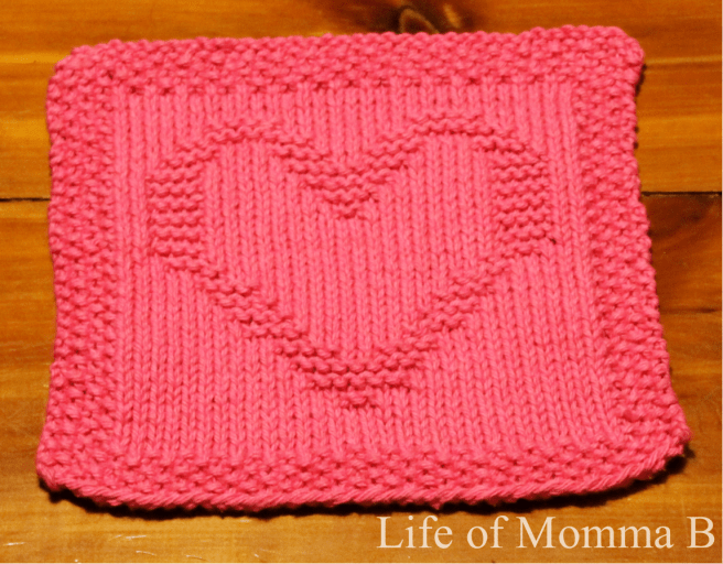 Heart dishcloth - 1