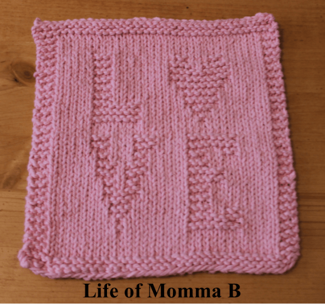 love heart dishcloth