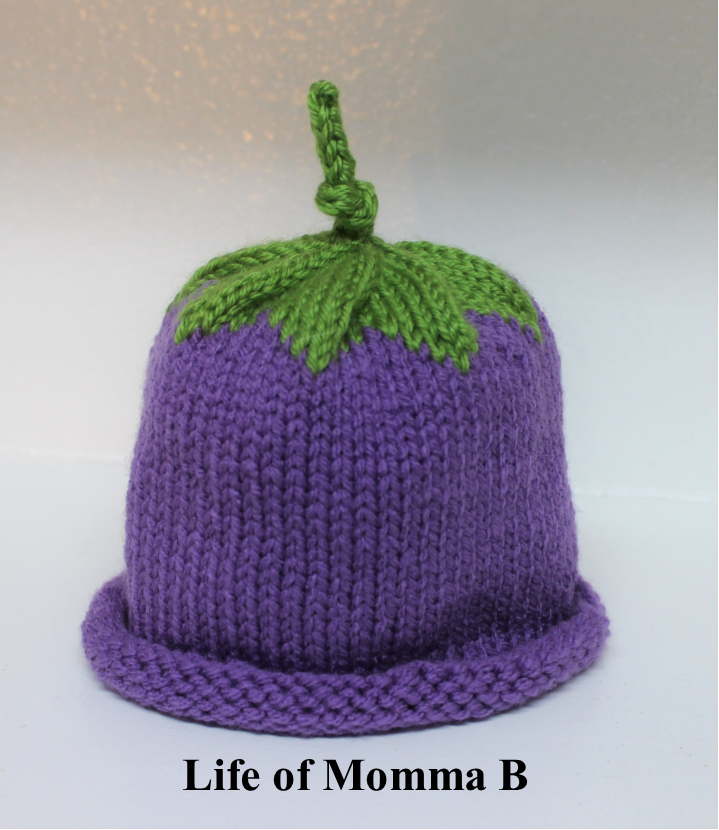 Bonnet Tricoté Violet Avec Fleur - Marque HaT - Neuf Sans étiquette